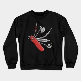 Army Knife Joke Funny Dungeons And Dragons DND D20 Lover Crewneck Sweatshirt